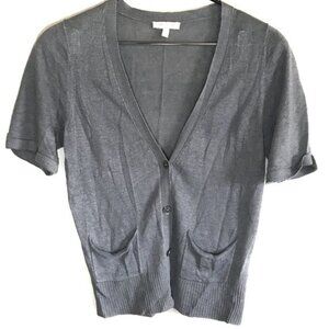 Eileen Fisher PS Gray Linen Short Sleeve Sweater​​​